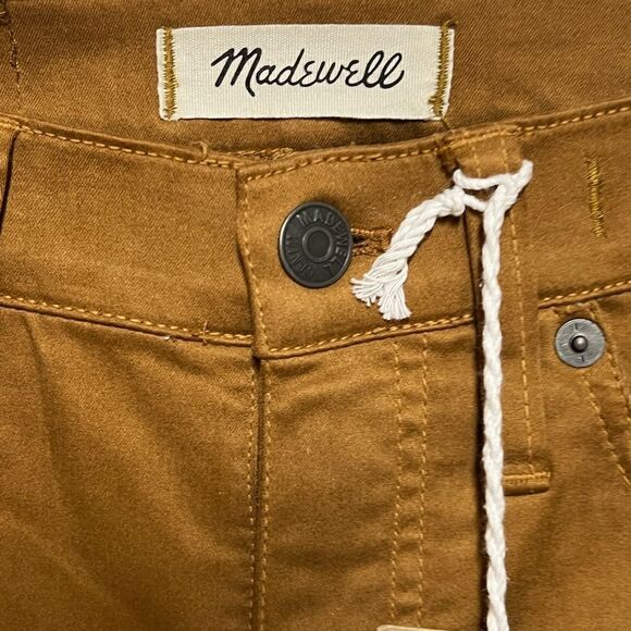 NWT Madewell High Rise Skinny Modal Stretch Slimming Mustard Pants Sz 25 - Picture 6 of 9